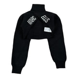 Marc Ellis Maglia tinta unita Modello Crop Nero per Bambina JMJSW01915 NERO MARC ELLIS 