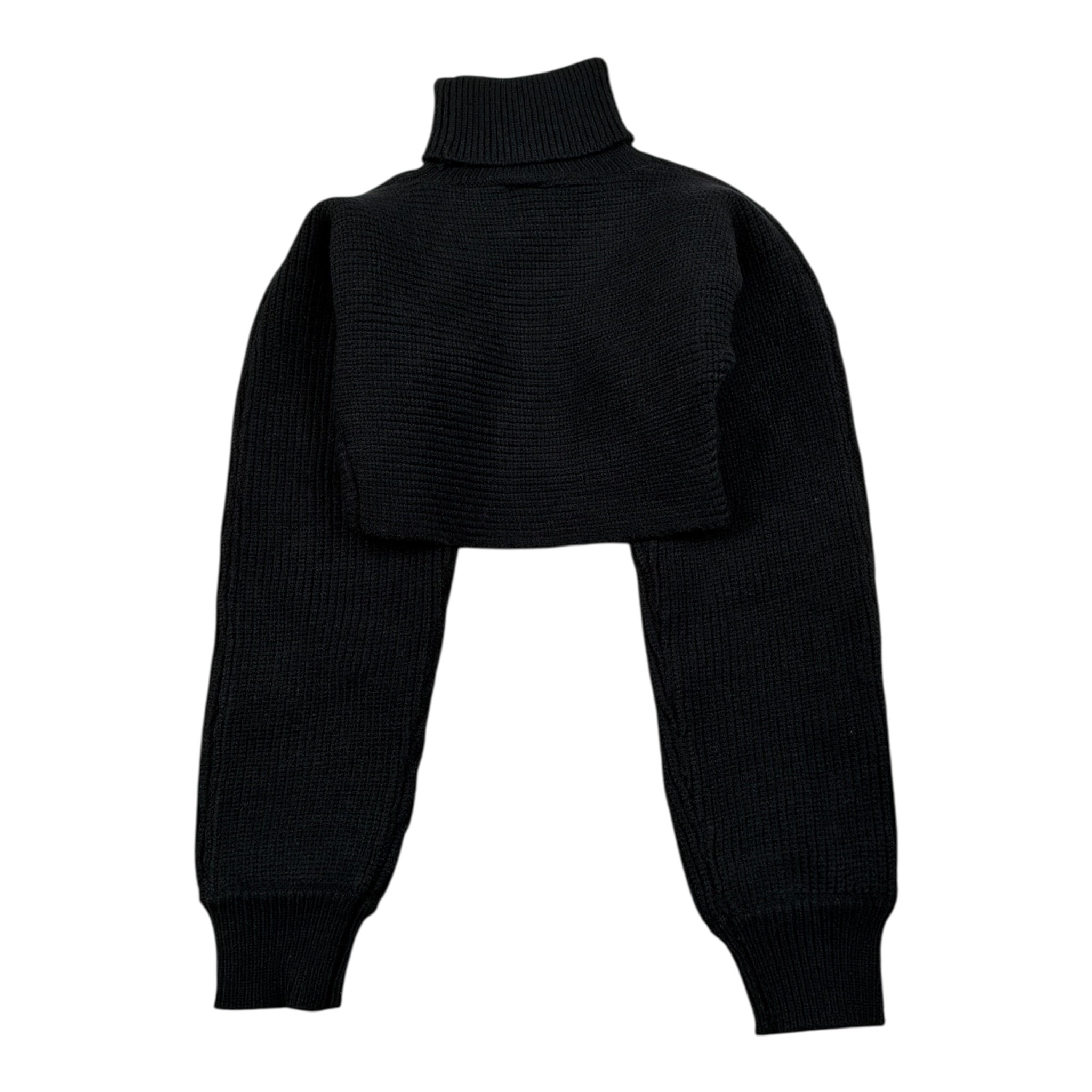 Marc Ellis Maglia tinta unita Modello Crop Nero per Bambina JMJSW01915 NERO MARC ELLIS 
