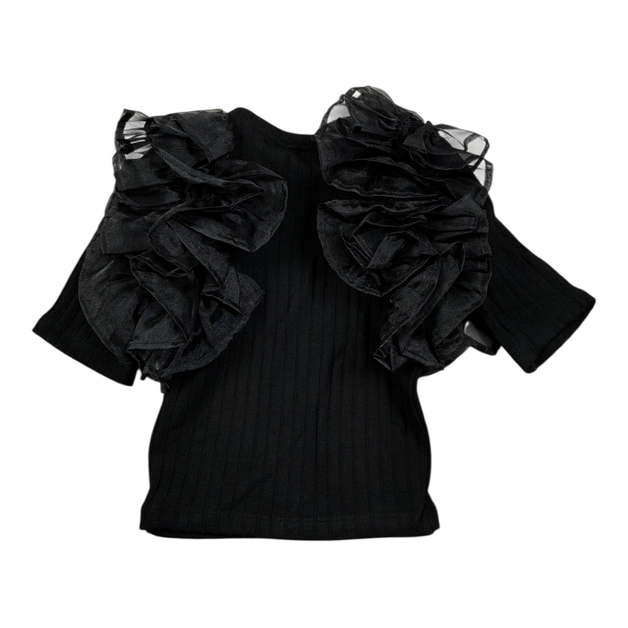 Marc Ellis Maglia tinta unita con Applicazioni Nero per Bambina JMJTP16023 NERO MARC ELLIS 
