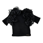 Marc Ellis Maglia tinta unita con Applicazioni Nero per Bambina JMJTP16023 NERO MARC ELLIS 