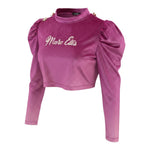 Marc Ellis Maglia tinta unita con Stampa In Velluto Magenta per Bambina JMJTS00103 MAGENTA MARC ELLIS 