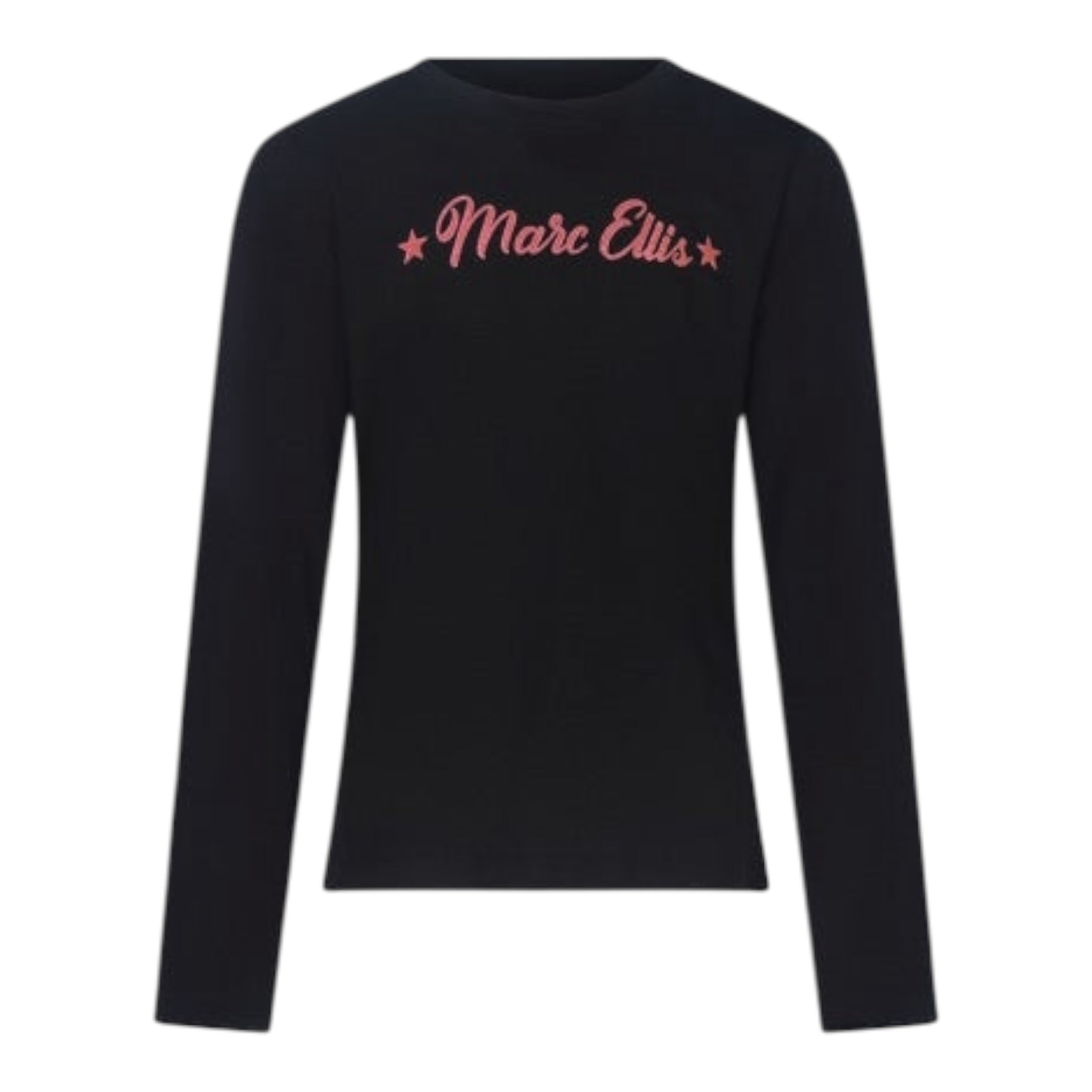 Marc Ellis Shirt tinta unita con Stampa Nero per Bambina JMJTS00281 NERO MARC ELLIS 