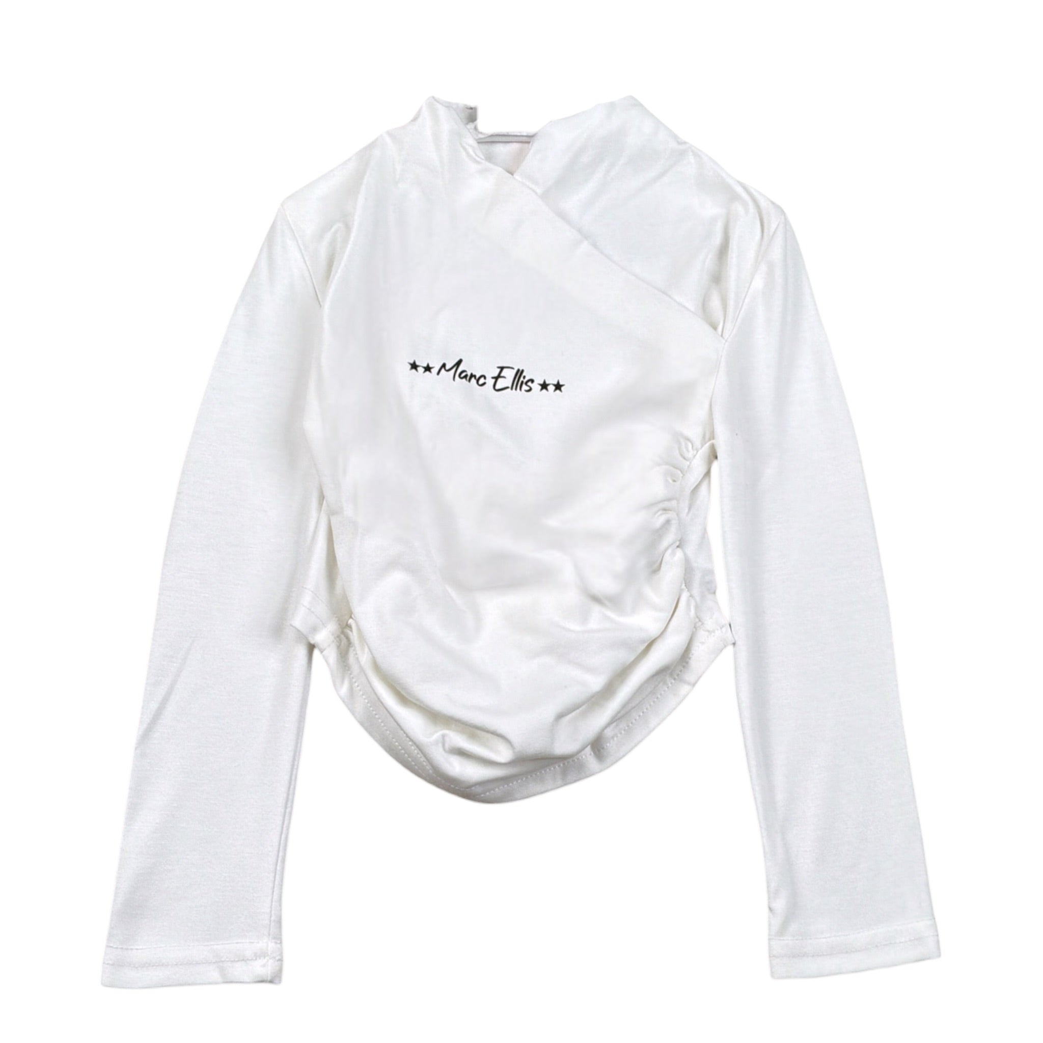 Marc Ellis Shirt tinta unita con Arriccio E Stampa Bianco per Bambina JMJTS02208 BIANCO MARC ELLIS 