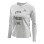 Marc Ellis Shirt tinta unita con Paillettes Bianco per Bambina JMJTS02317 BIANCO MARC ELLIS 