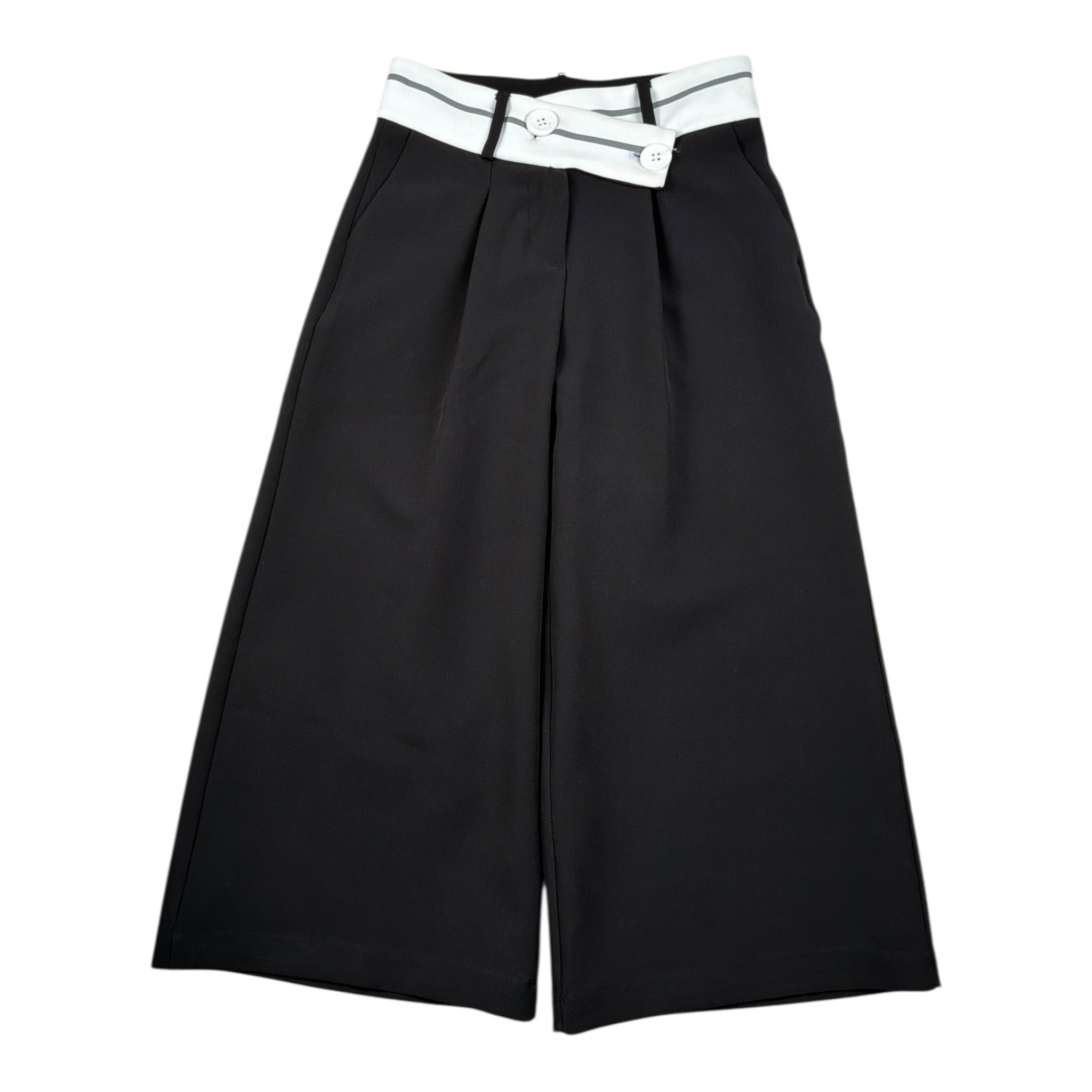 Marc Ellis Pantalone tinta unita Modello A Palazzo Nero per Bambina JNJPT02330 NERO MARC ELLIS 