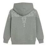 Marcelo Burlon Felpa con Cappuccio tinta unita con Stampa Grigio per Bambino F5CMJBHS072X GRIGIO MARCELO BURLON 