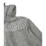 Marcelo Burlon Felpa con Cappuccio tinta unita con Stampa Grigio per Bambino F5CMJBHS072X GRIGIO MARCELO BURLON 