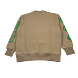 Marcelo Burlon Felpa Chiusa con Cappuccio tinta unita con Logo Cammello per Bambino FCMJBSW075 CAMMELO MARCELO BURLON 