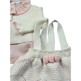Marlu' Completo 3 Pezzi Cardigan-Camicia-Pagliaccetto Panna per Neonata IB1460 PANNA MARLU' 