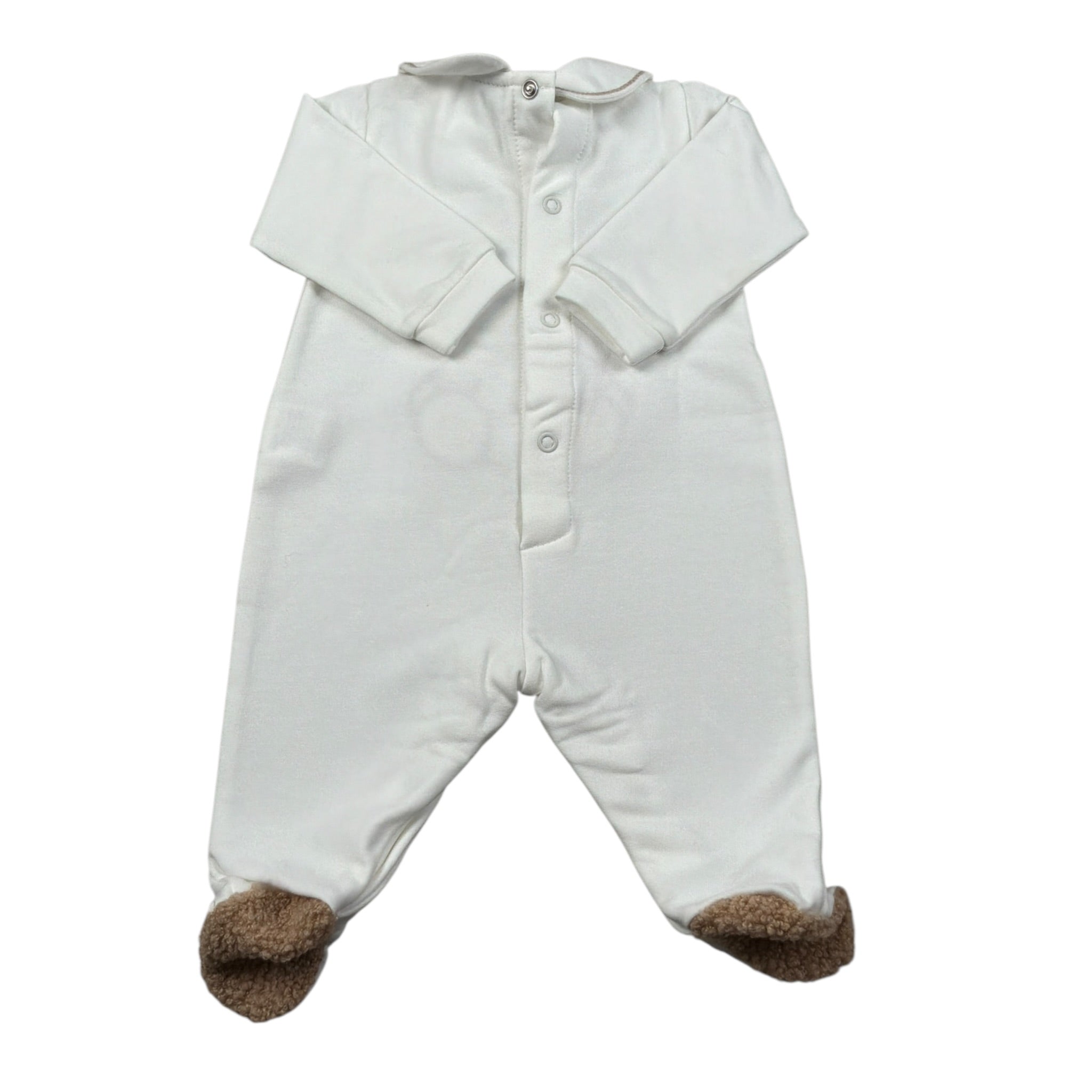 Marlu' Tutina Manica Lunga tinta unita Panna per Neonato IB6114 PANNA MARLU' 