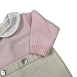 Marlu' Tutina Manica Lunga Bicolore Bianco/Rosa per Neonata IB6510X BIANCO/ROSA MARLU' 
