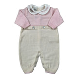 Marlu' Tutina Manica Lunga Bicolore Bianco/Rosa per Neonata IB6510X BIANCO/ROSA MARLU' 