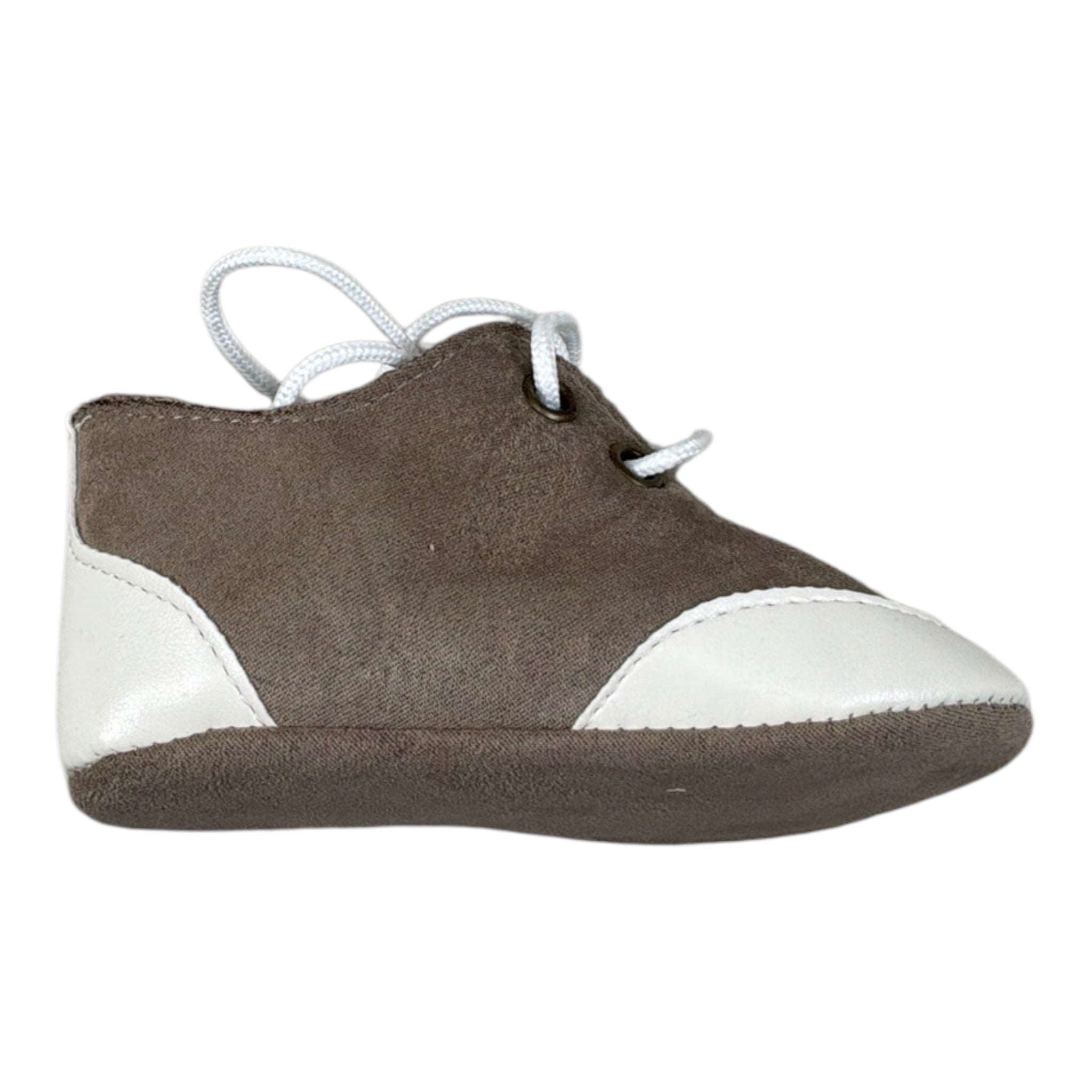 Marlu' Scarpine Bicolore con Lacci Marrone per Neonato IG59SC MARRONE MARLU' 