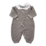 Marlu' Tutina tinta unita con Colletto E Applicazioni Beige per Neonata IN1010 BEIGE MARLU' 
