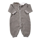 Marlu' Tutina tinta unita con Colletto E Applicazioni Beige per Neonata IN1010 BEIGE MARLU' 