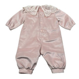 Marlu' Tutina Manica Lunga tinta unita In Ciniglia Rosa per Neonata IN1714 ROSA MARLU' 