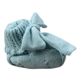 Marlu' Babbucce Tricolore con Fiocco Azzurro per Neonata IN18S AZZURRO MARLU' 