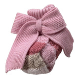 Marlu' Babbucce Tricolore con Fiocco Rosa per Neonata IN23S ROSA MARLU' 