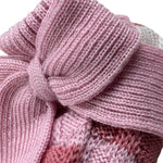 Marlu' Babbucce Tricolore con Fiocco Rosa per Neonata IN23S ROSA MARLU' 