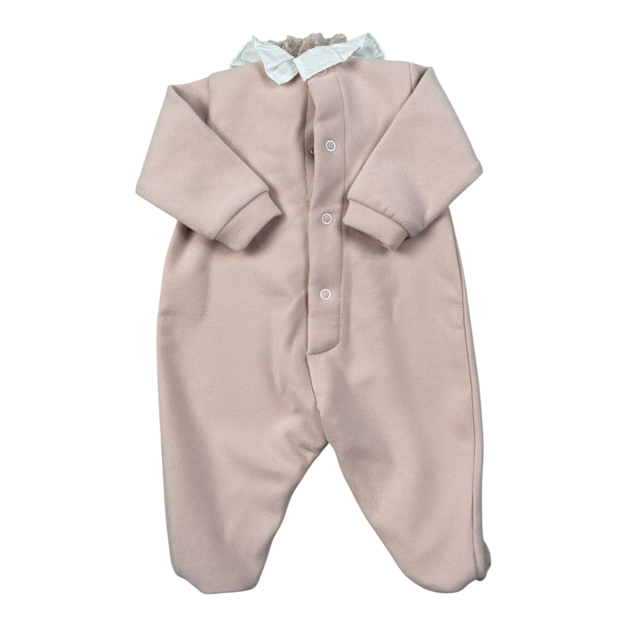 Marlu' Tutina tinta unita con Colletto Rosa per Neonata IN2614 ROSA MARLU' 