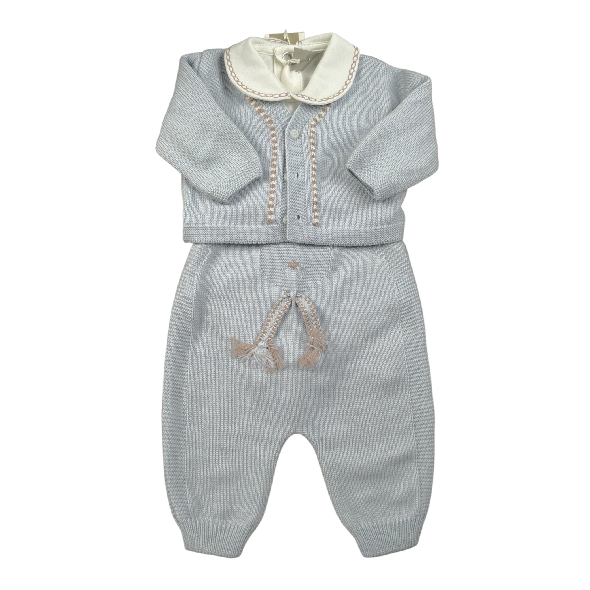 Marlu' Completo 3Pz Body-Salopette-Cardigan Azzurro per Neonato IN5331 AZZURRO MARLU' 