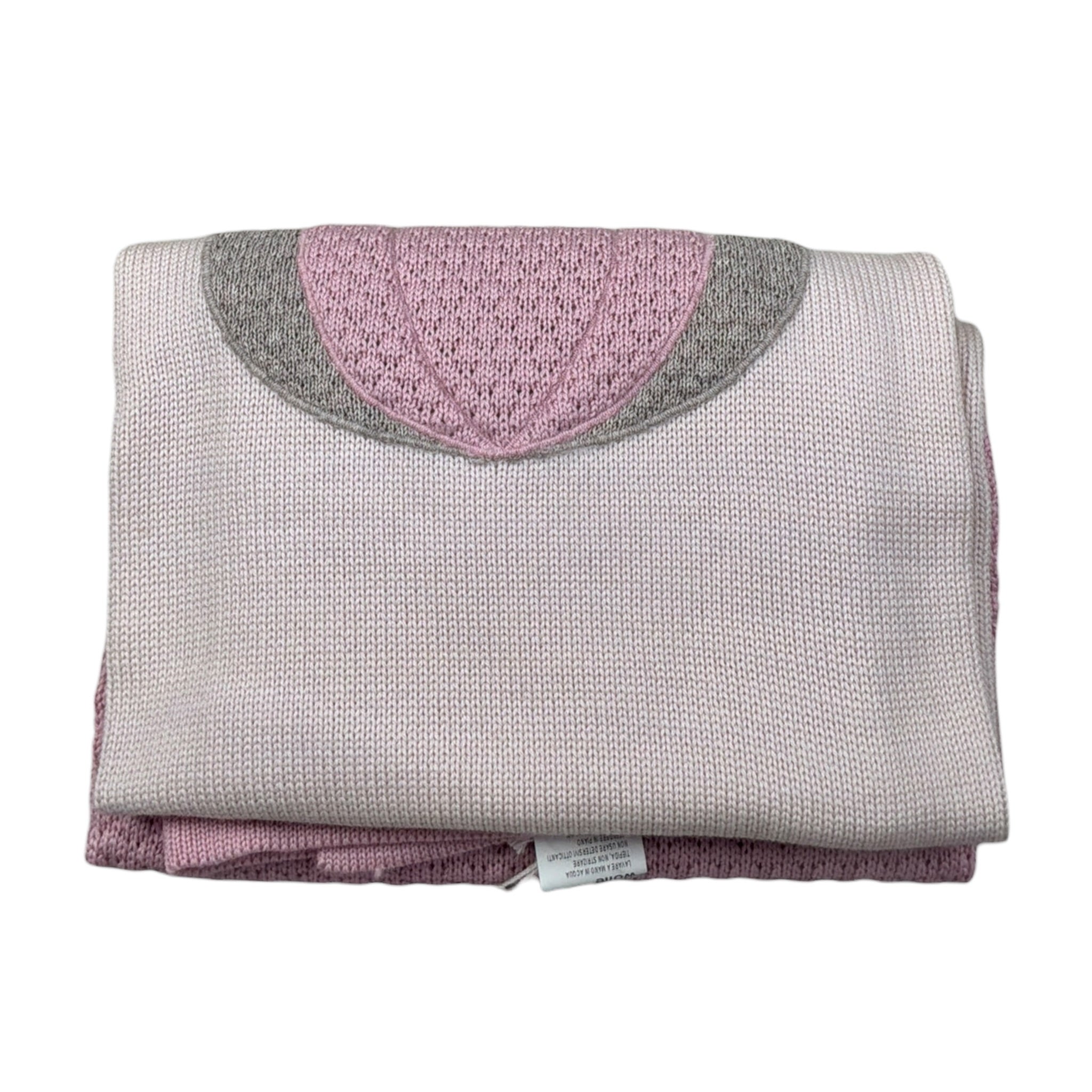 Marlu' Coperta tinta unita con Applicazione Rosa per Neonata IN5780 ROSA MARLU' 