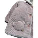Marlu' Cappotto tinta unita con Cappuccio Rosa per Neonata IN5940 ROSA MARLU' 