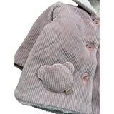 Marlu' Cappotto tinta unita con Cappuccio Rosa per Neonata IN5940 ROSA MARLU' 