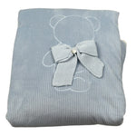 Marlu' Coperta Bicolore In Ciniglia Azzurro per Neonato IN5981O AZZURRO MARLU' 