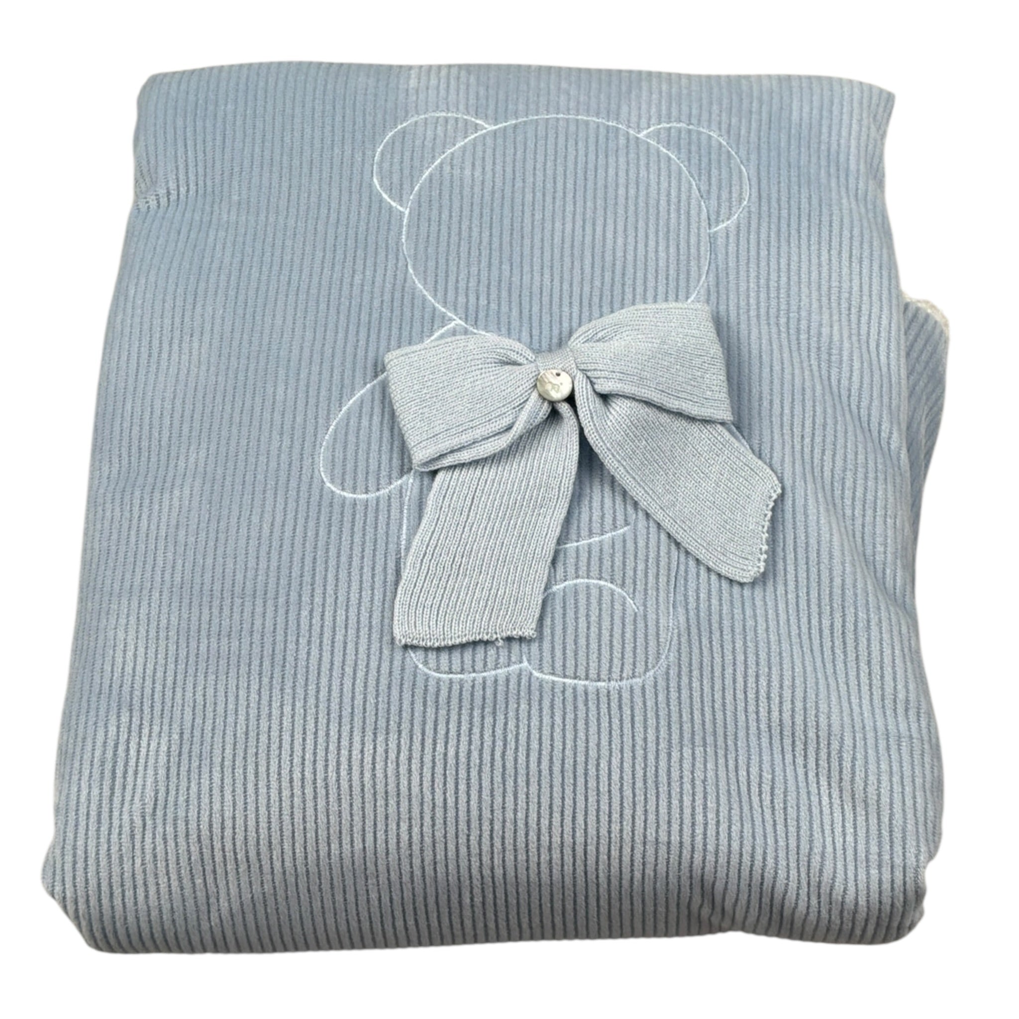 Marlu' Coperta Bicolore In Ciniglia Azzurro per Neonato IN5981O AZZURRO MARLU' 