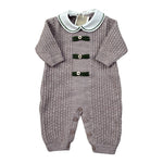 Marlu' Tutina tinta unita con Colletto Beige per Neonata IN6310 BEIGE MARLU' 