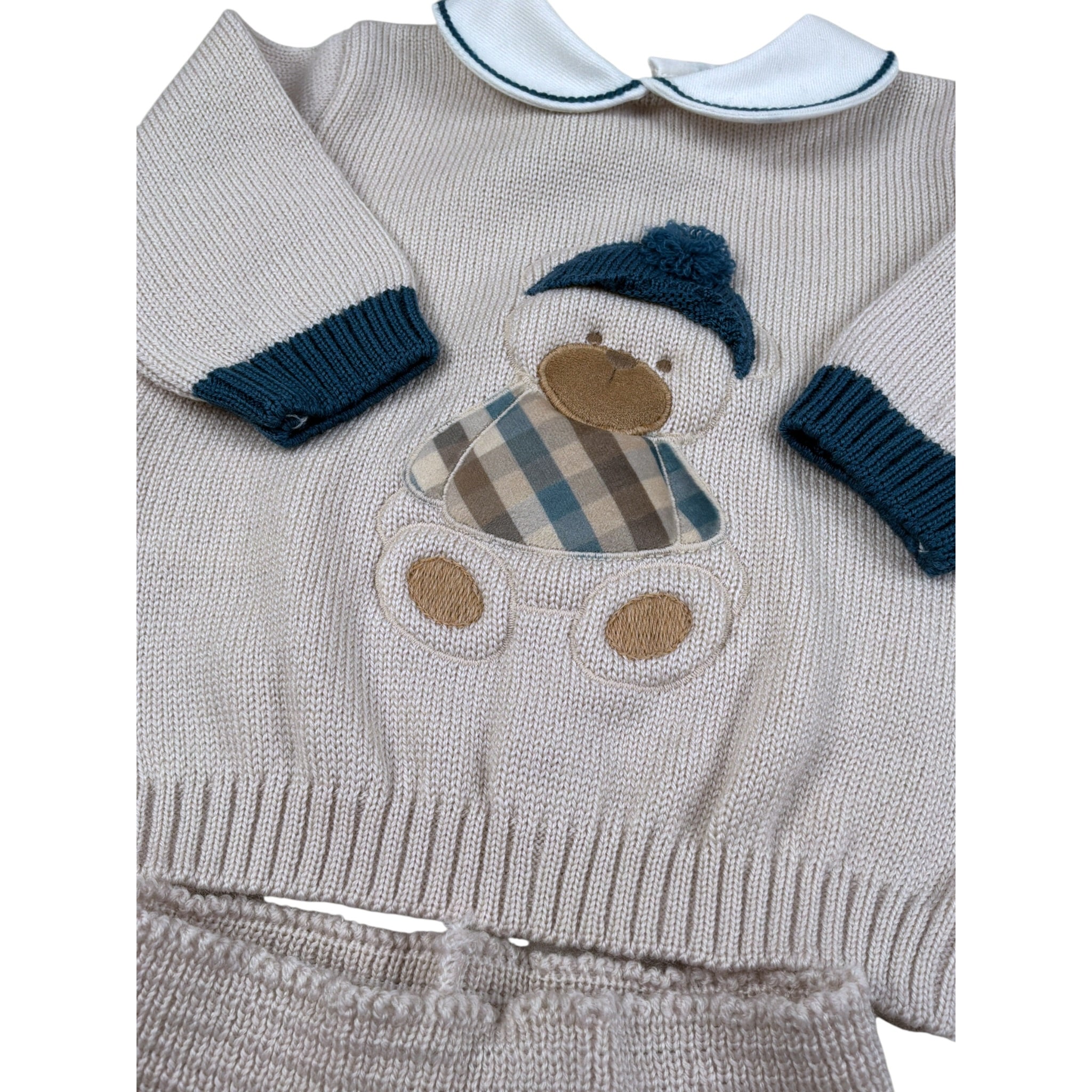 Marlu' Completo 2 Pezzi Maglia-Pantalone tinta unita Beige per Neonato IN7150 BEIGE MARLU' 