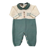 Marlu' Tutina Bicolore In Maglia Verde/Panna per Neonato RIRIRI VERDE/PANNA MARLU' 