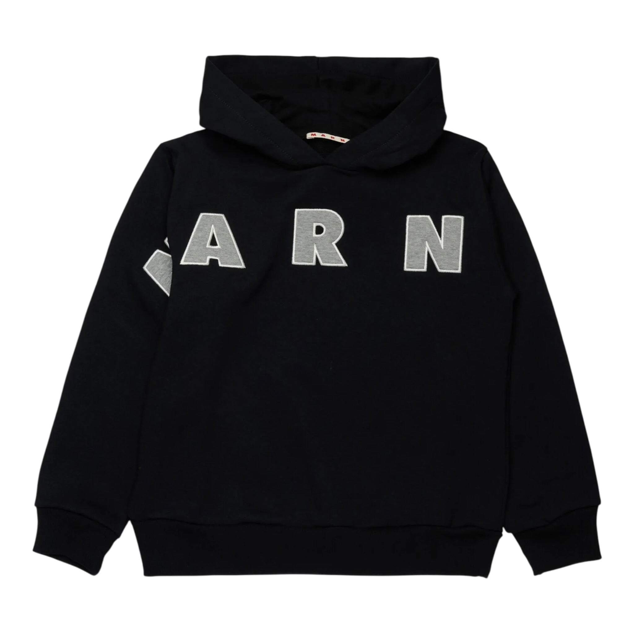 Marni Felpa Chiusa con Cappuccio tinta unita Nero per Bambino M01266 NERO MARNI 
