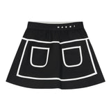 Marni Gonna tinta unita con Logo Nero per Bambina M01507 NERO MARNI 
