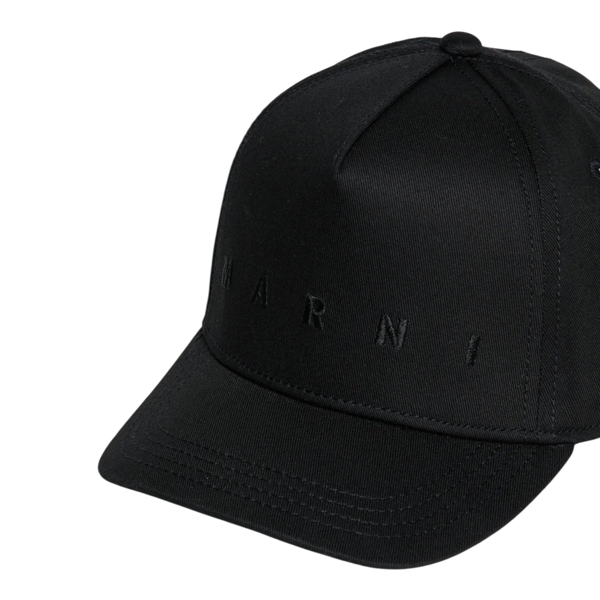 Marni Cappello Berretto tinta unita con Logo Nero per Bambino M01630 NERO MARNI 