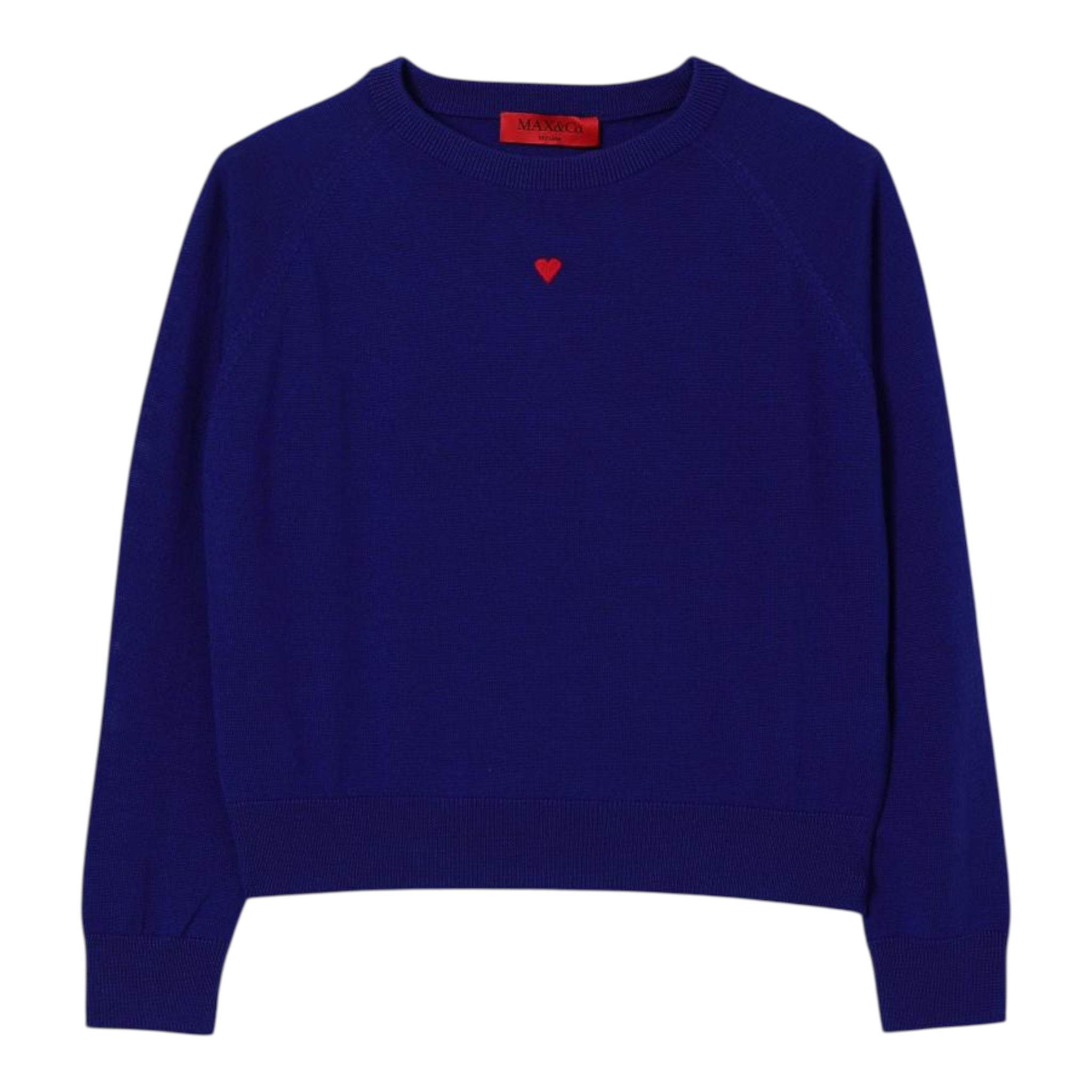 Max&Co. Maglia tinta unita con Stampa Blu per Bambina MX0003 BLU MAX&Co. 