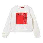 Max&Co. Felpa tinta unita Girocollo con Stampa Bianco per Bambino MX0037 BIANCO MAX&Co. 