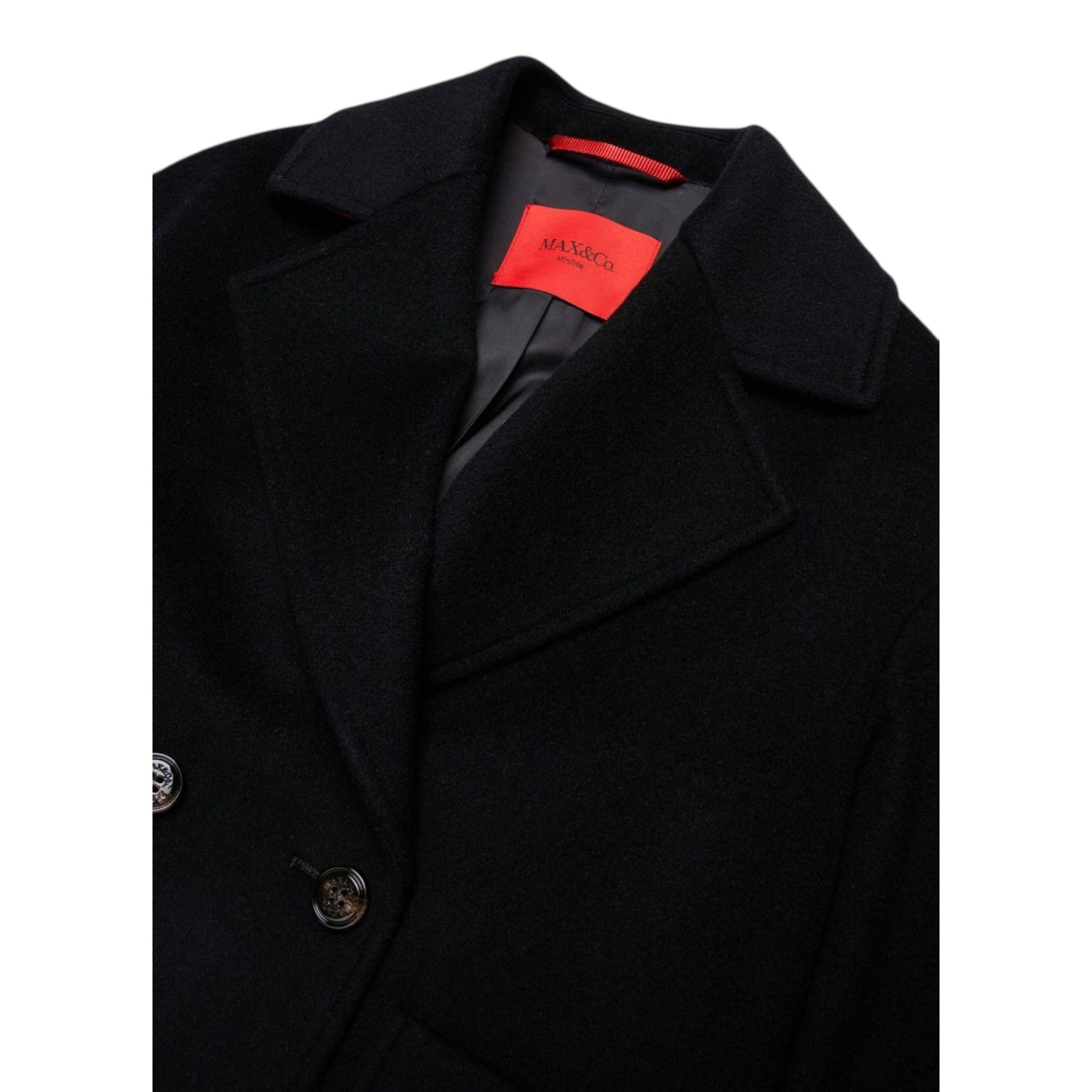 Max&Co. Cappotto tinta unita Nero per Bambina MX0229 NERO MAX&Co. 