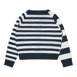 Max&Co. Cardigan Bicolore con Fantasia A Righe Bianco/Blu per Bambina MX0232 BIANCO/BLU MAX&Co. 