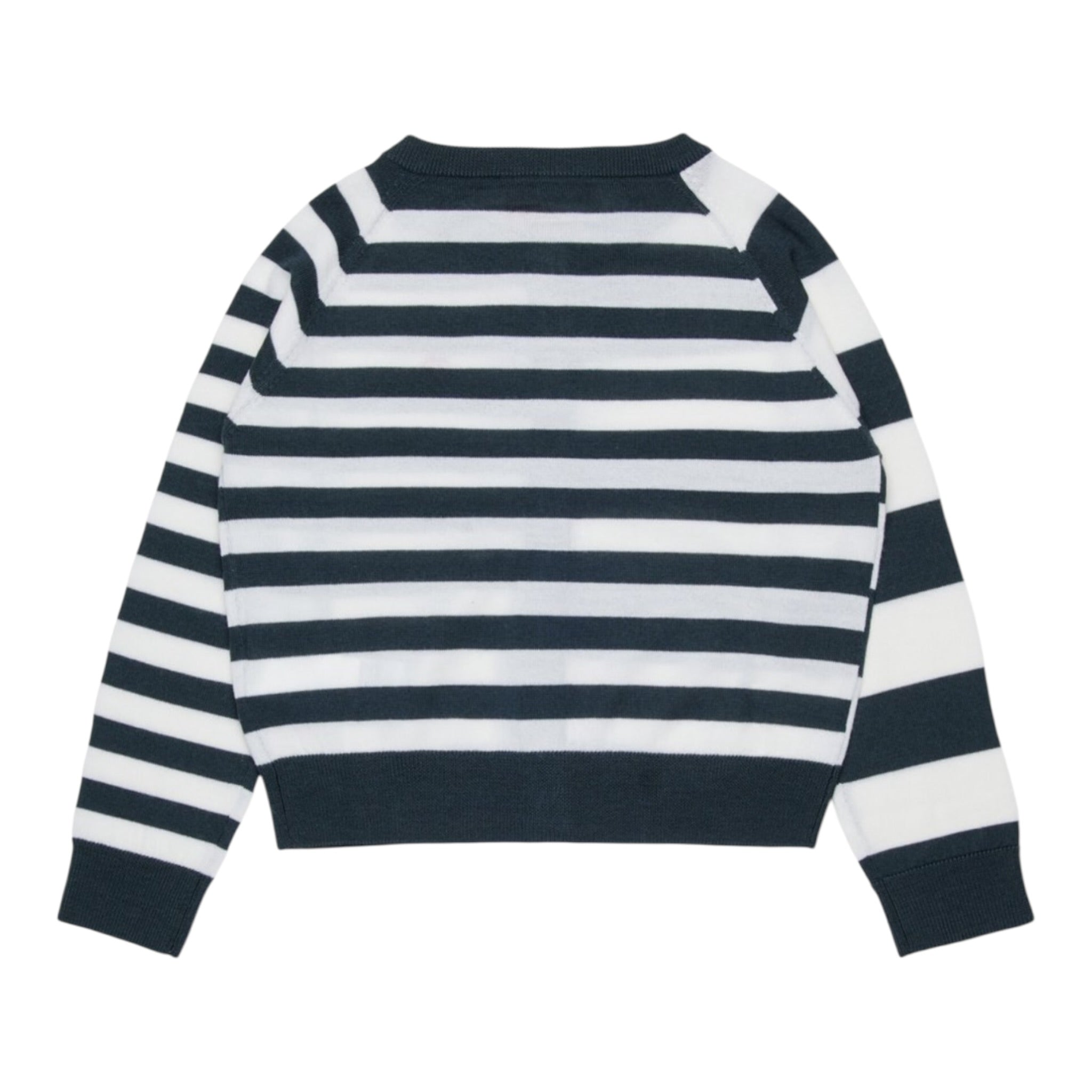 Max&Co. Cardigan Bicolore con Fantasia A Righe Bianco/Blu per Bambina MX0232 BIANCO/BLU MAX&Co. 