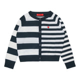 Max&Co. Cardigan Bicolore con Fantasia A Righe Bianco/Blu per Bambina MX0232 BIANCO/BLU MAX&Co. 
