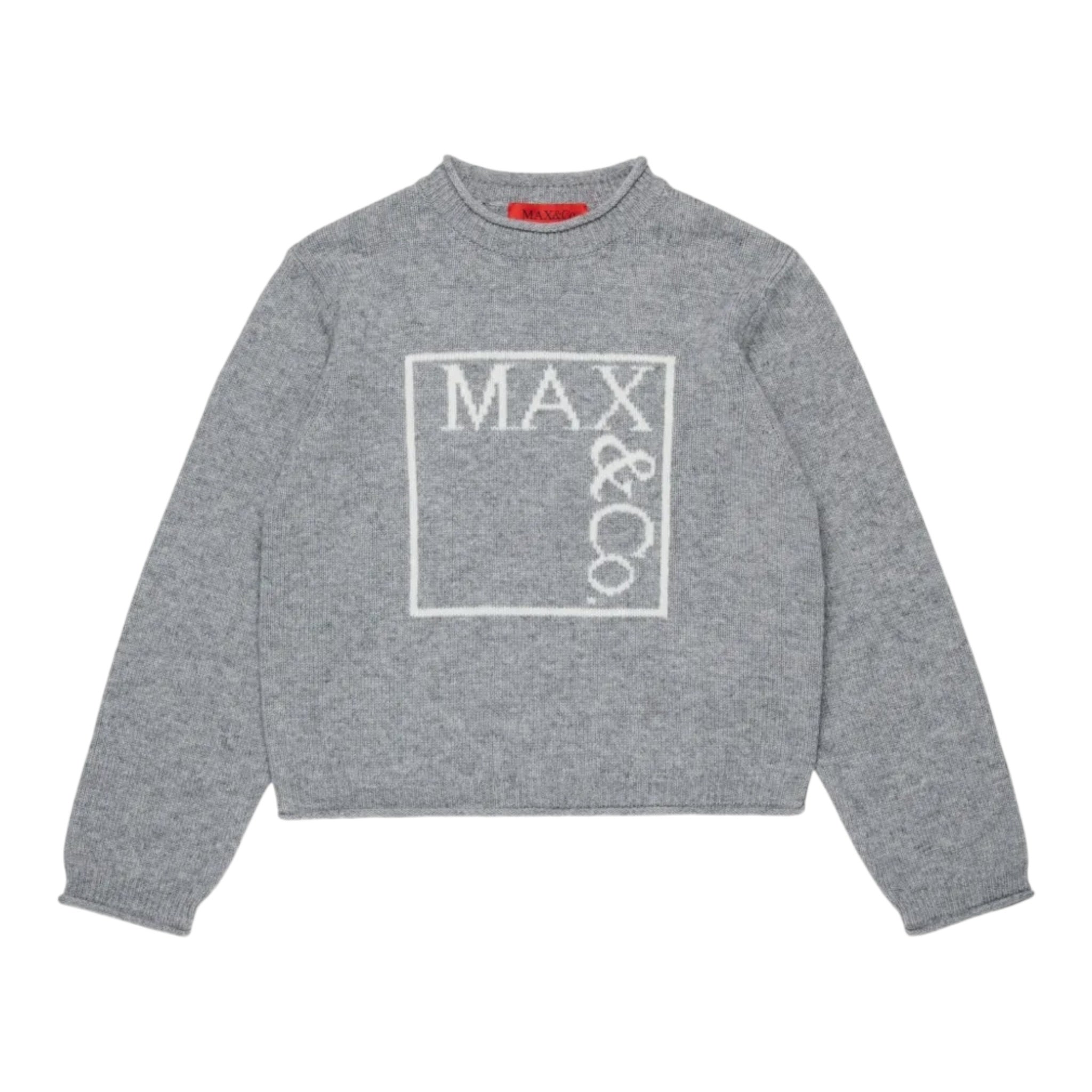 Max&Co. Maglia Girocollo tinta unita con Stampa Grigio per Bambina MX0233MX00H GRIGIO MAX&Co. 