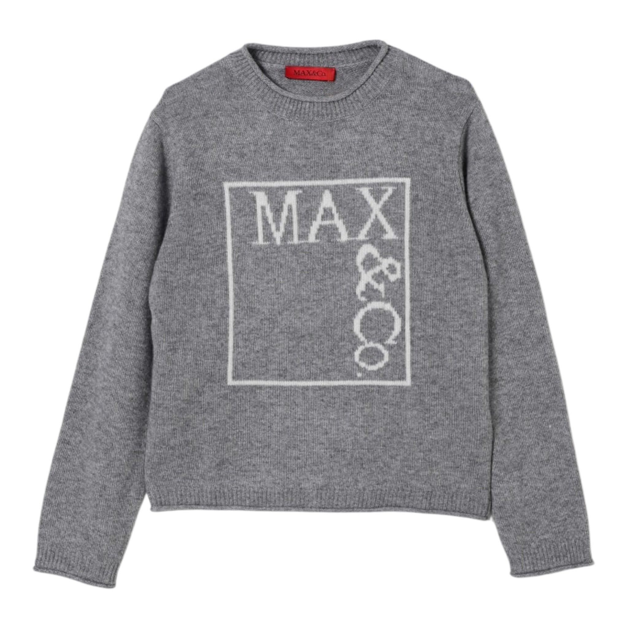 Max&Co. Maglia tinta unita con Stampa Grigio per Bambina MX0233X GRIGIO MAX&Co. 