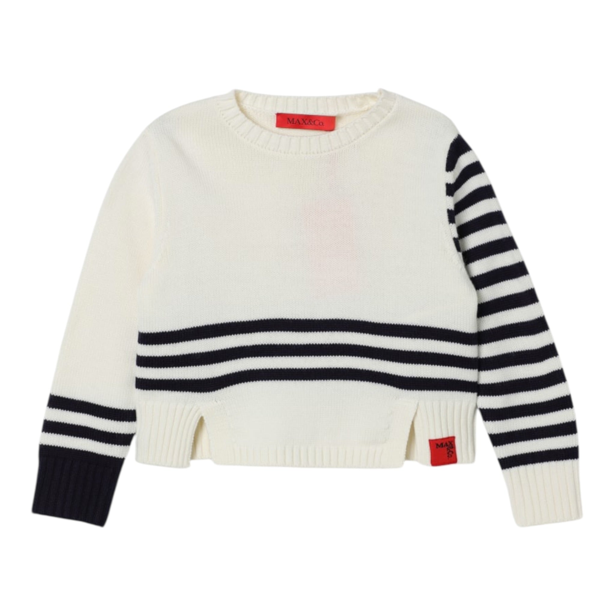 Max&Co. Maglia tinta unita con Stampa Panna per Bambina MX0234 PANNA MAX&Co. 