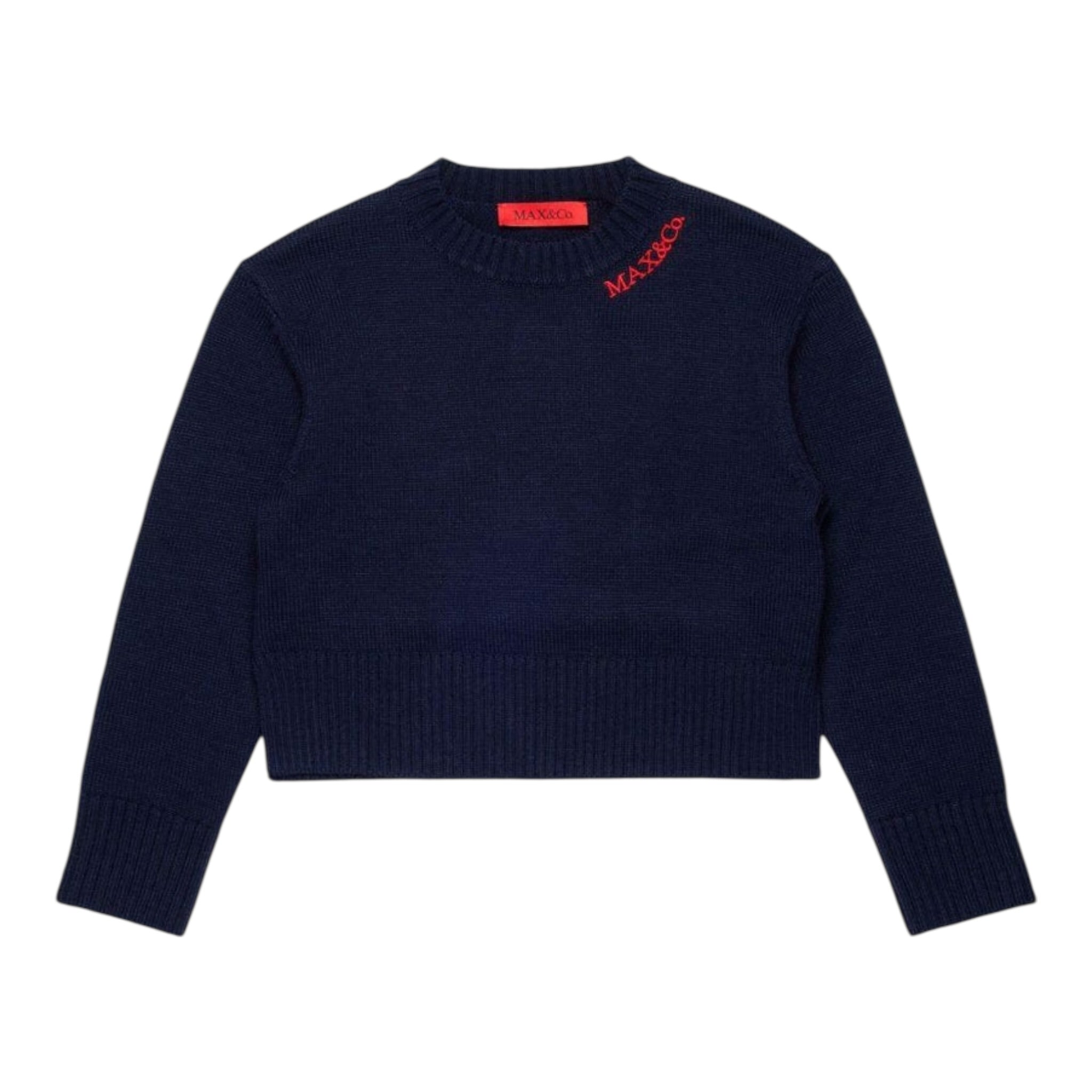 Max&Co. Maglia tinta unita con Stampa Blu per Bambina MX0251 BLU MAX&Co. 
