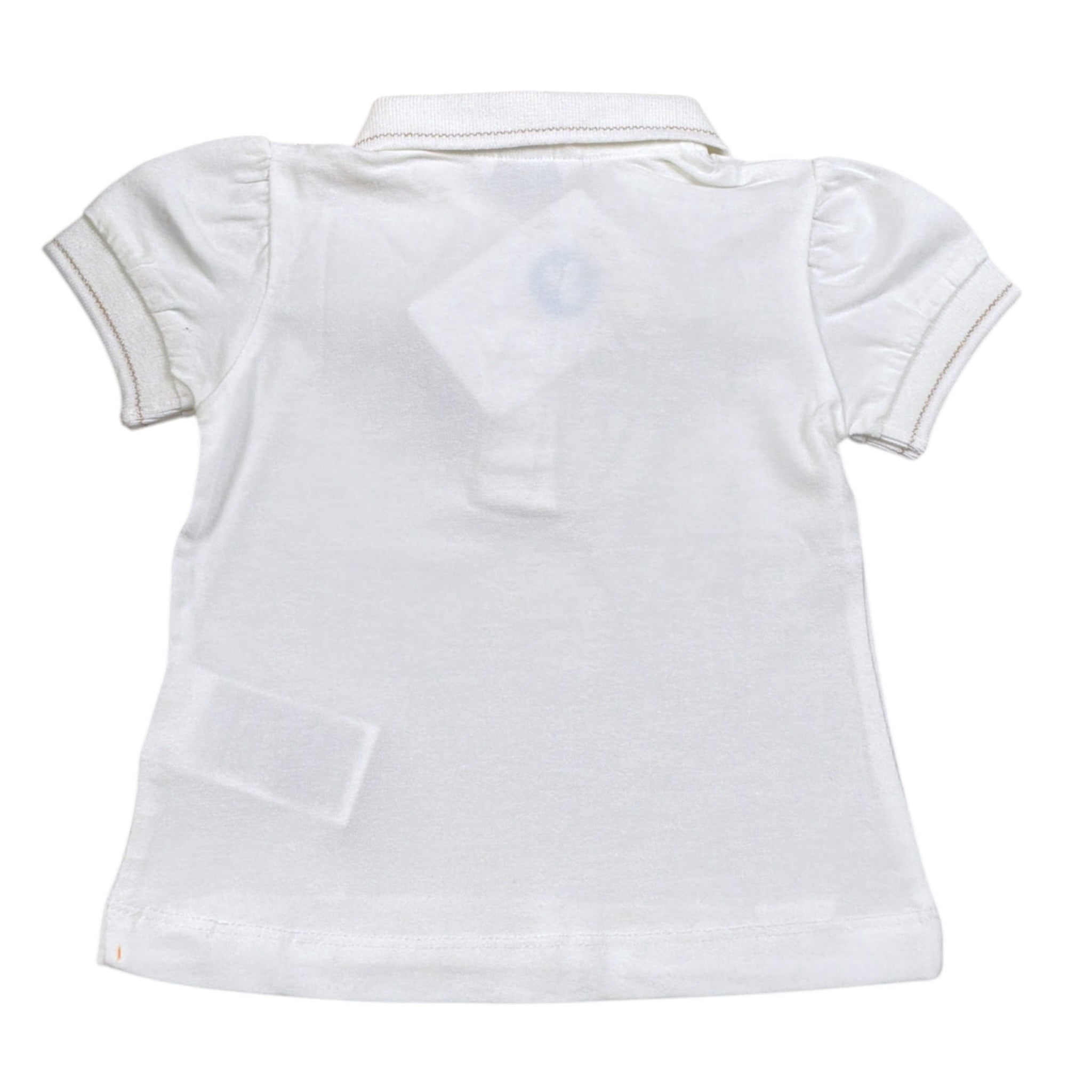 Mayoral Polo tinta unita con Stampa Bianco per Neonata 1108 BIANCO MAYORAL 