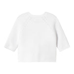 Mayoral Cardigan tinta unita con Trafori Bianco per Neonato 1307 BIANCO MAYORAL 
