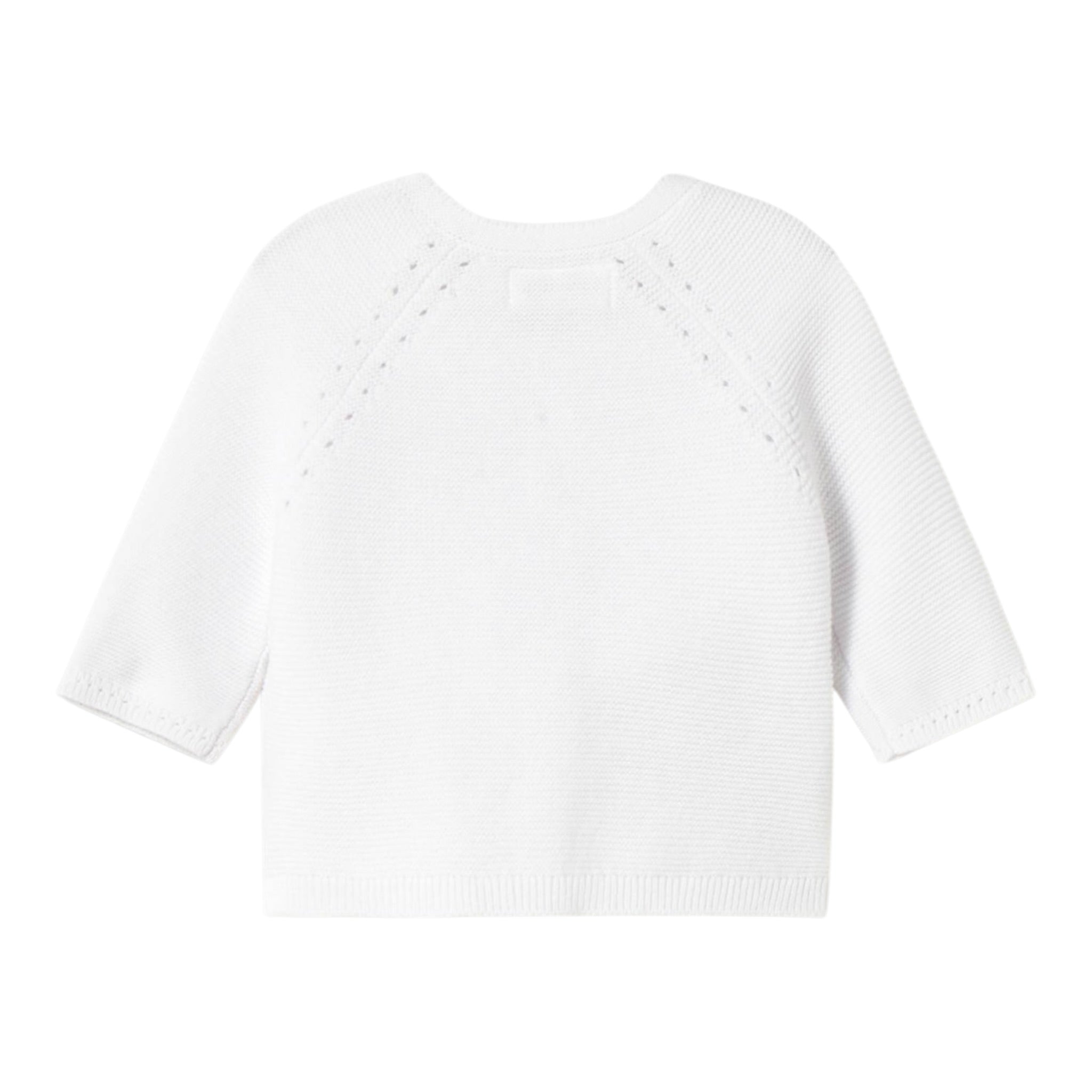 Mayoral Cardigan tinta unita con Trafori Bianco per Neonato 1307 BIANCO MAYORAL 