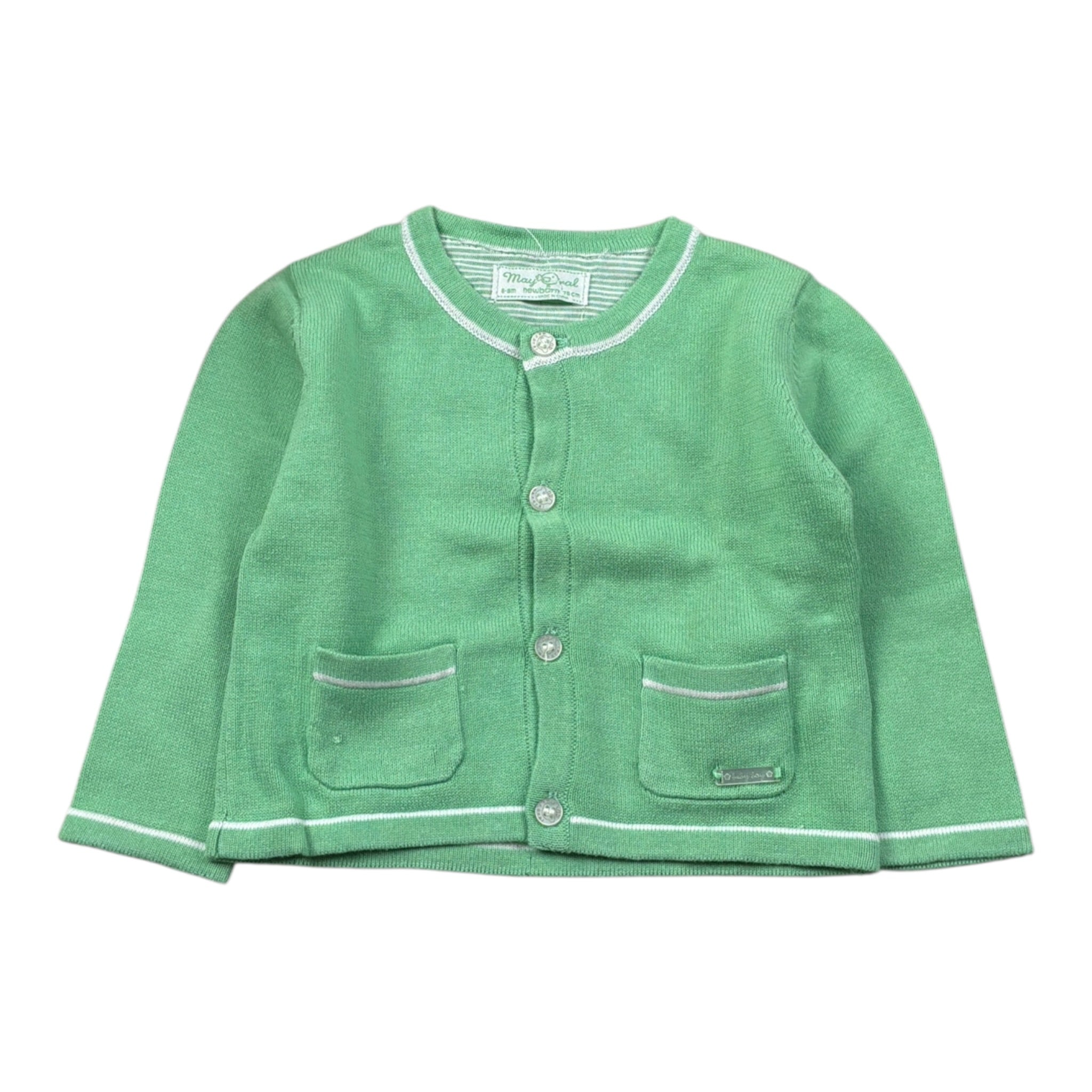 Mayoral Cardigan tinta unita Verde per Neonato 159 VERDE MAYORAL 